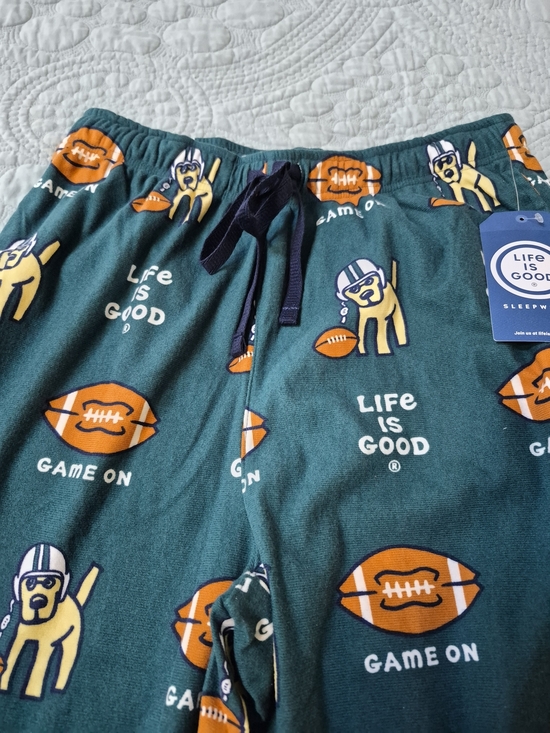 Life Is Good Other - Life is Good Mens Green 'Game On' Football Sleep Pants
